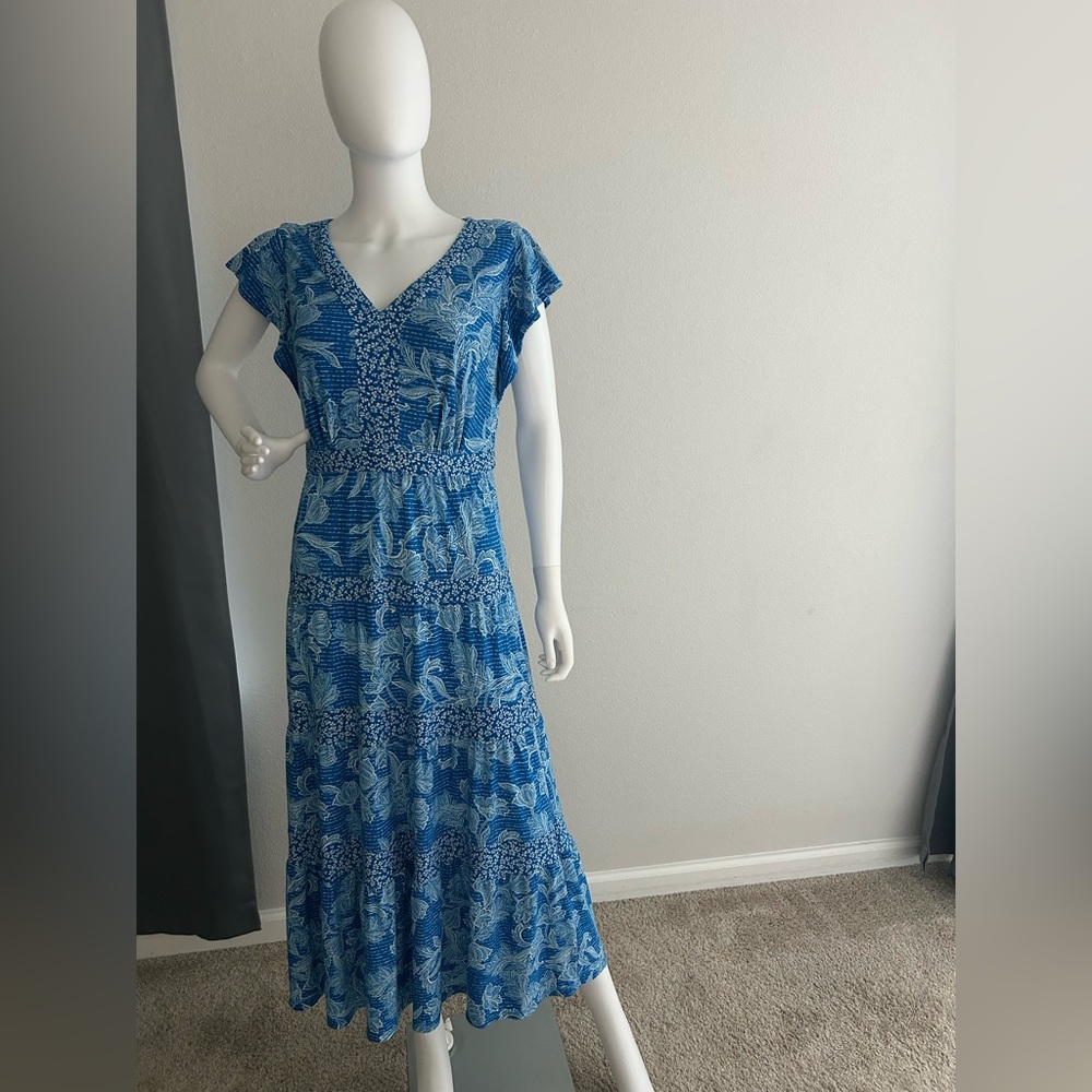 Ralph Lauren Blue Floral Maxi Dress